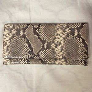 EUC Banana Republic Snake Print Clutch Purse